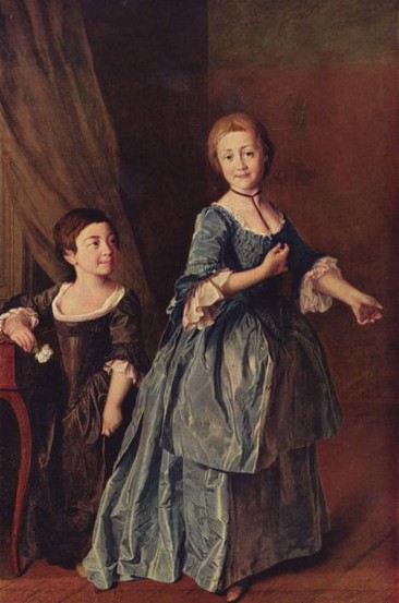 Image - Dmytro H. Levytsky: Portrait of Rzhevskaia and Davidova (1772).